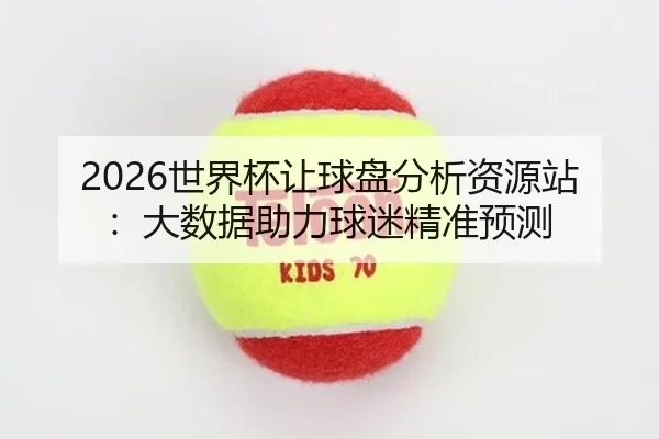 2026世界杯让球盘分析资源站：大数据助力球迷精准预测